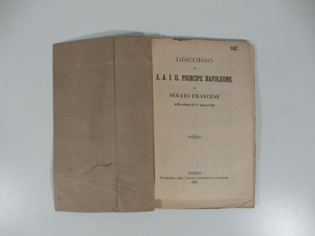Discorso di S. A. I. il principe Napoleone al senato francese nella seduta del 1° marzo 1861